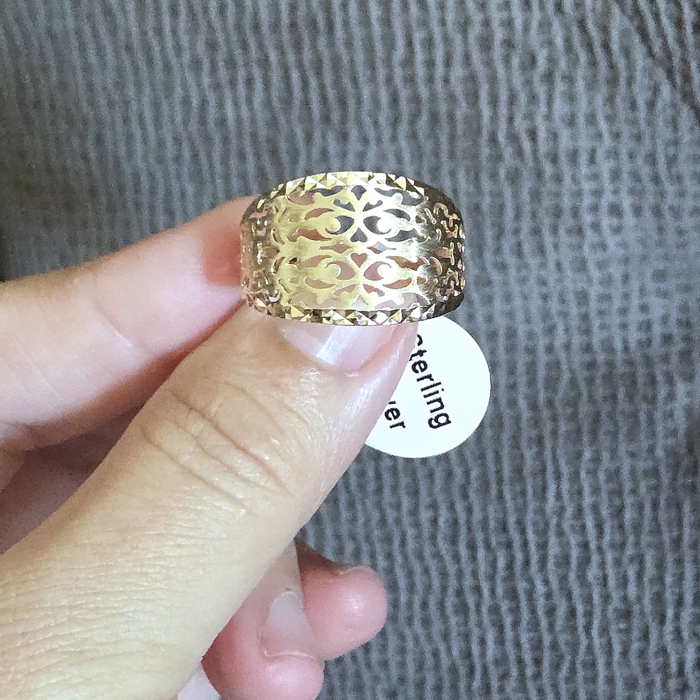 bleu💙 sage Gold💛 Scroll📜 Cutout✂️ Ring💍